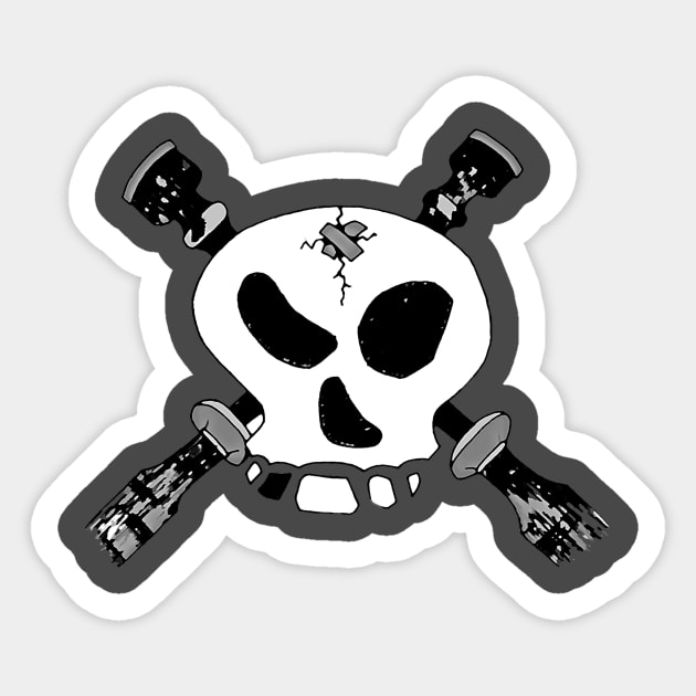 Skull & Cross-Drones Original Sticker by Lonely_Busker89